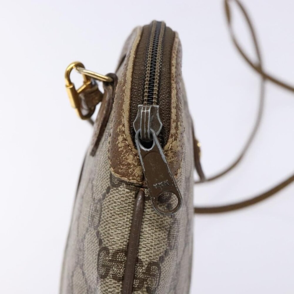 Authentic GUCCI GG Supreme Web Sherry Line Bag PVC Beige Gold 98 02 047 - Picture 15 of 16